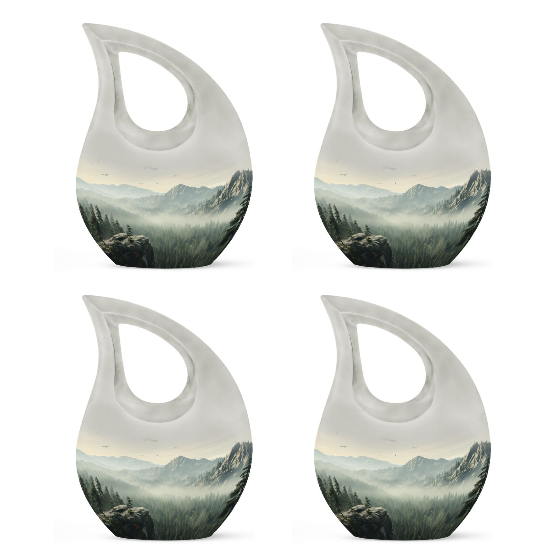 10 inch Wilderness Urn with Cross Drop Design 