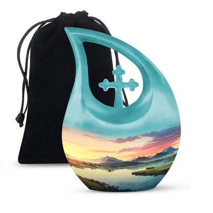 Extra Large Wilderness Urn with Cross Drop design, 