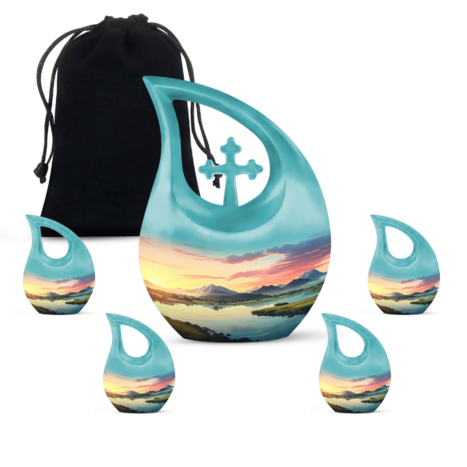 Extra Large Wilderness Urn with Cross Drop design, 