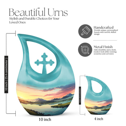 Extra Large Wilderness Urn with Cross Drop design, 