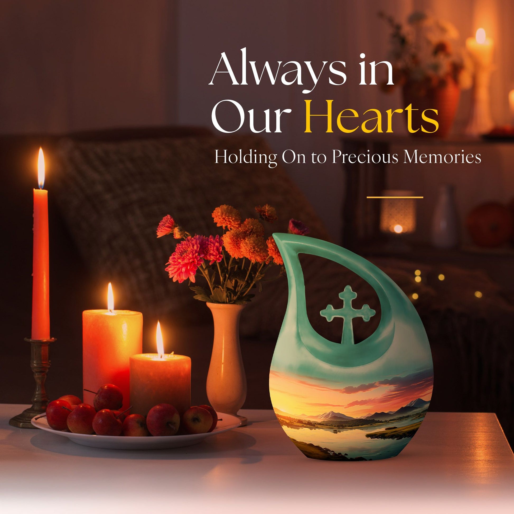 Extra Large Wilderness Urn with Cross Drop design, 
