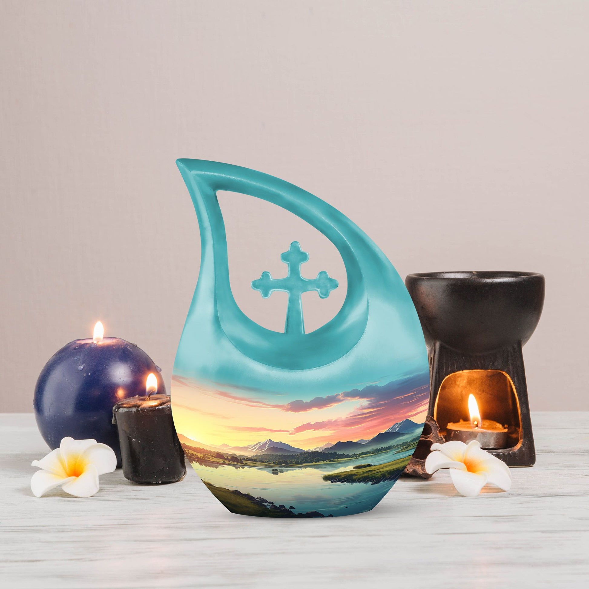 Extra Large Wilderness Urn with Cross Drop design, 