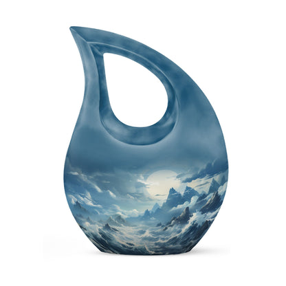 10-inch Wilderness Urn with Cross Drop design, 