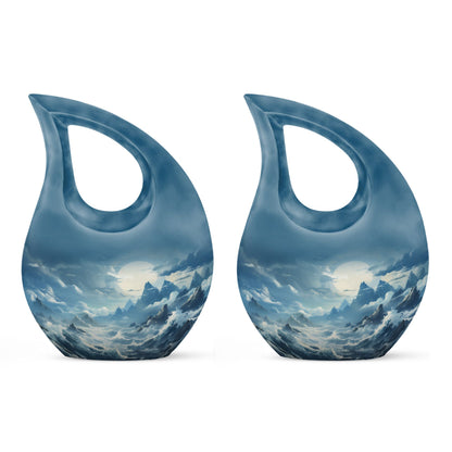 10-inch Wilderness Urn with Cross Drop design, 