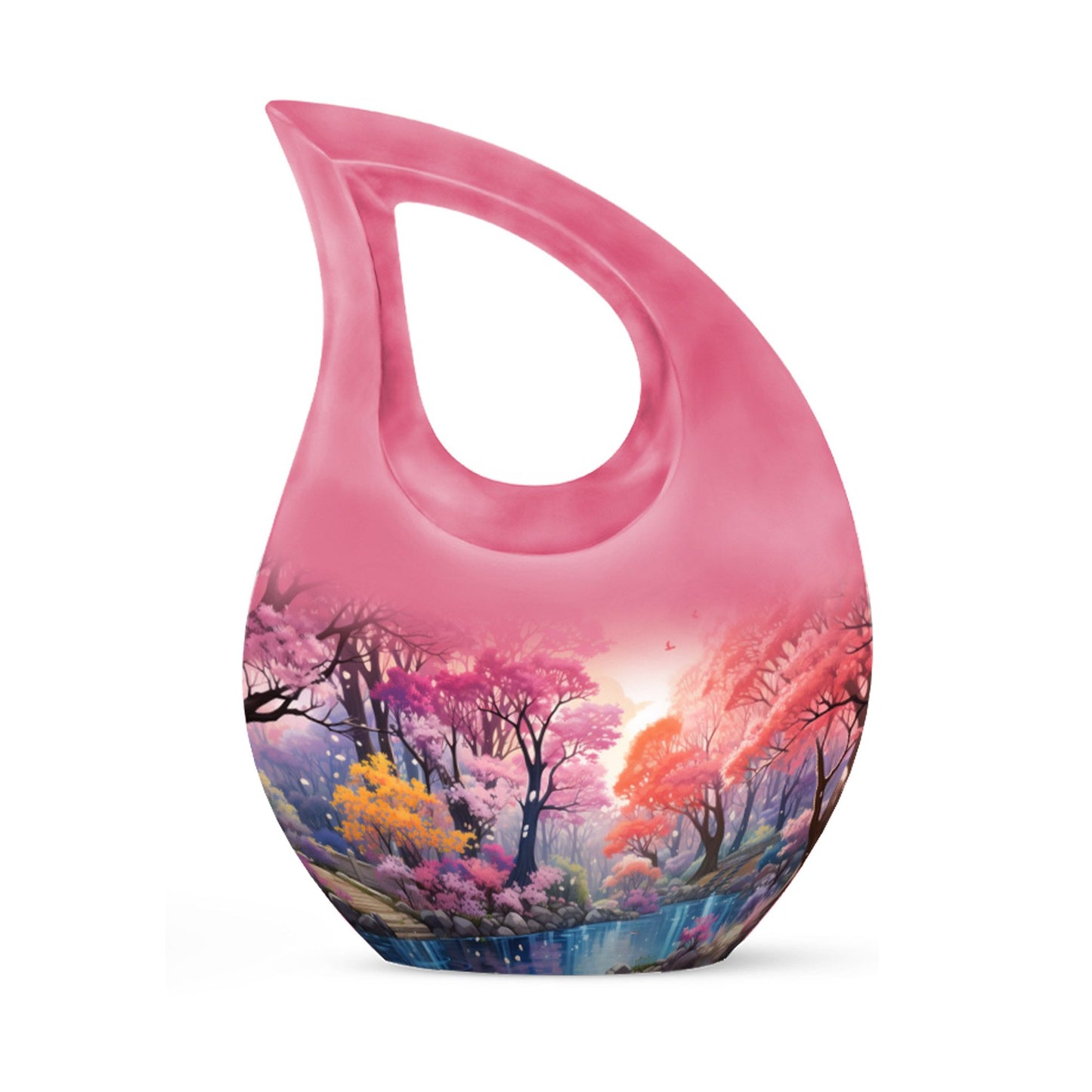 10-inch Wilderness Urn with Cross Drop design, 
