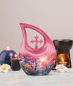 10-inch Wilderness Urn with Cross Drop design, 