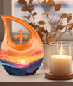 Wilderness Urn with Cross Drop design, customisable