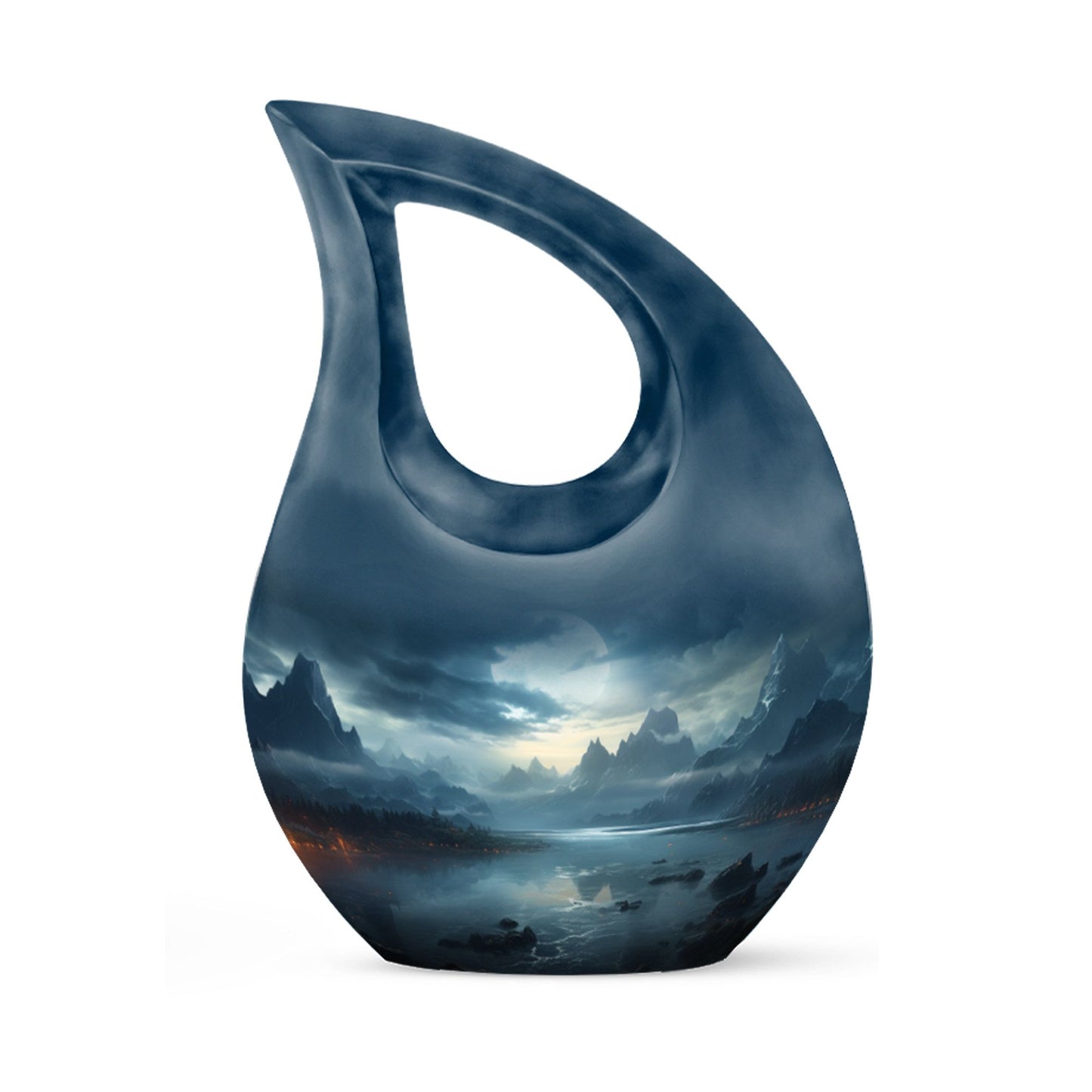 10-inch Wilderness Urn with Cross Drop design, 