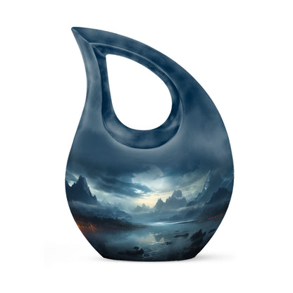 10-inch Wilderness Urn with Cross Drop design, 