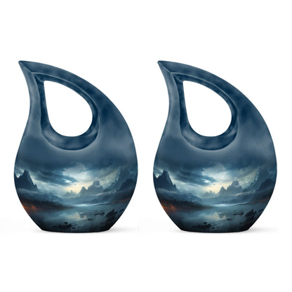 10-inch Wilderness Urn with Cross Drop design, 