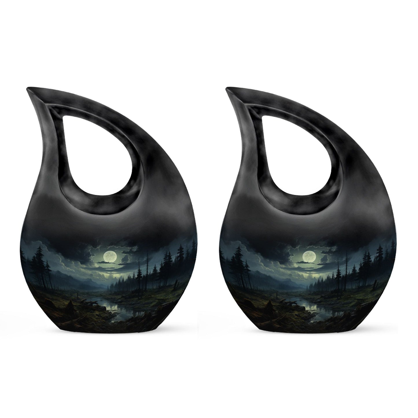 10 inch Wilderness Urn with Cross Drop Design, 