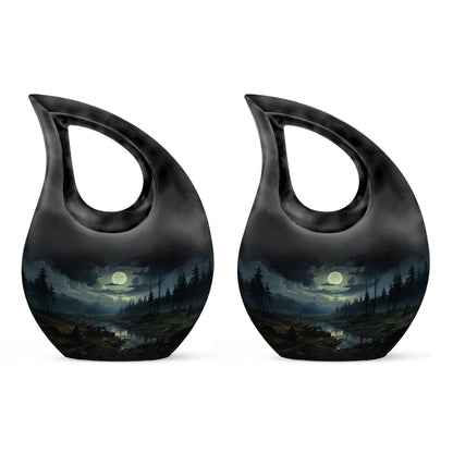 10 inch Wilderness Urn with Cross Drop Design, 