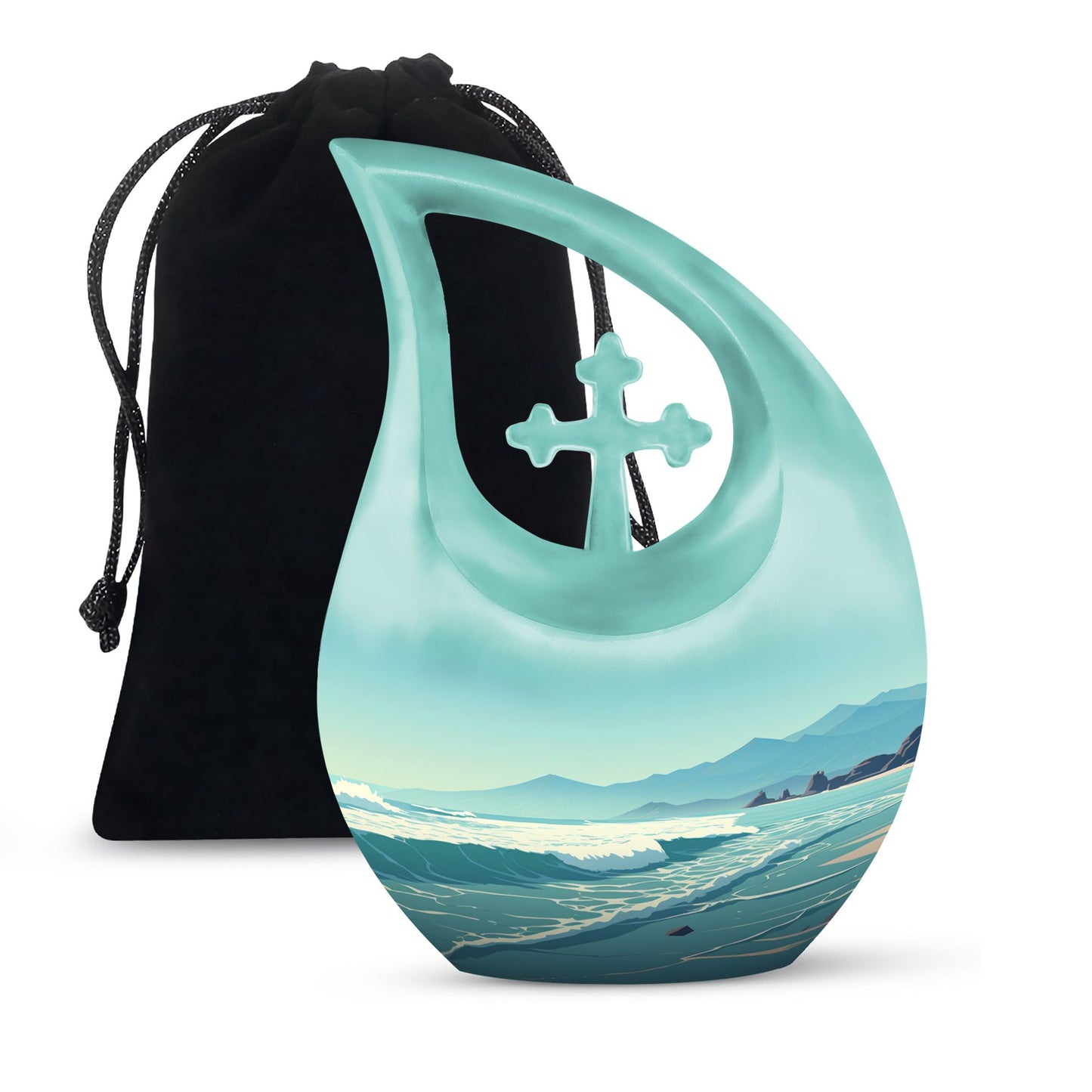 10-inch Wilderness Urn, Cross Drop design,