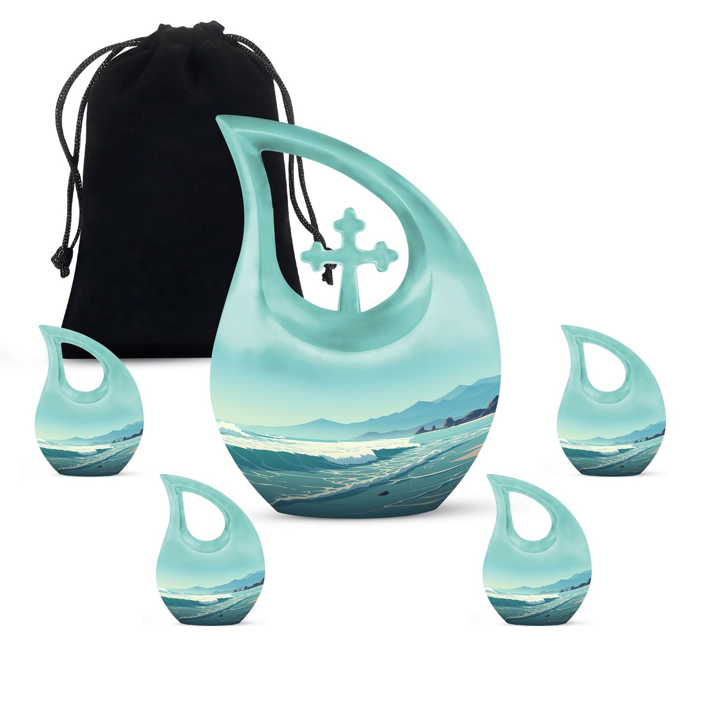 10-inch Wilderness Urn, Cross Drop design,