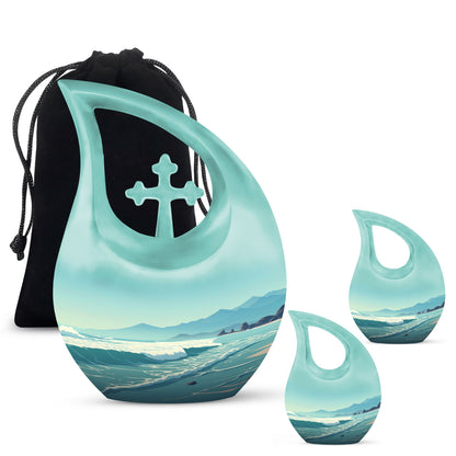 10-inch Wilderness Urn, Cross Drop design,
