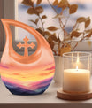 10-inch Wilderness Urn with Cross Drop design, customized, 