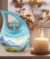 Medium size Wilderness Urn with a Cross Drop design, 