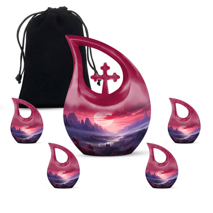  Wilderness Urn in Cross Drop design, Personalized Adult 