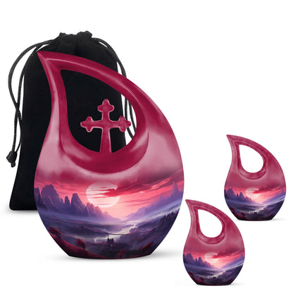  Wilderness Urn in Cross Drop design, Personalized Adult 