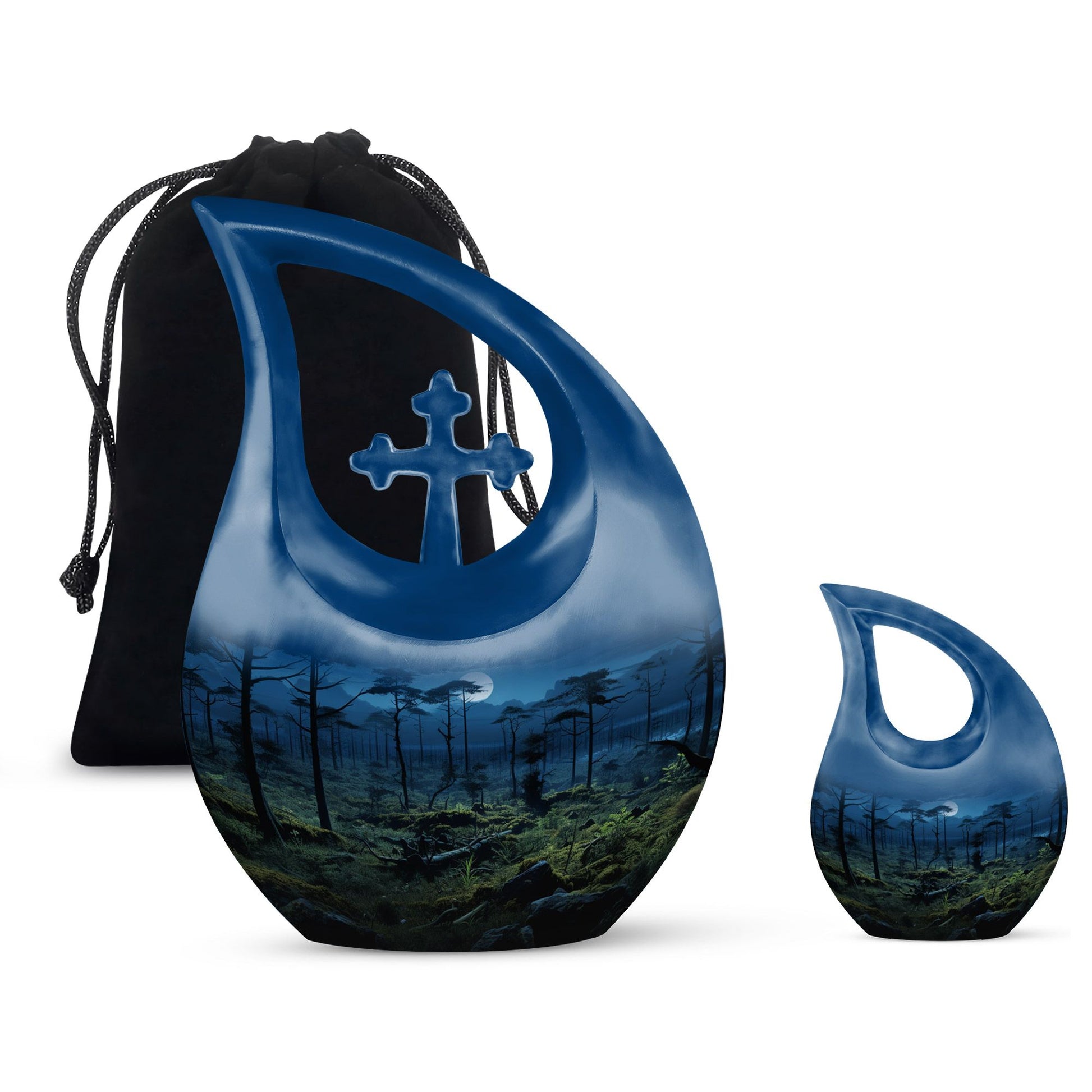Wilderness Urn, Cross Drop Outdoor Urn with capacity 
