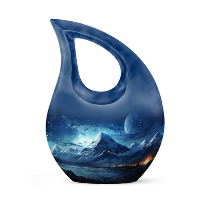 10-inch Wilderness Urn for Dad, Cross Drop 