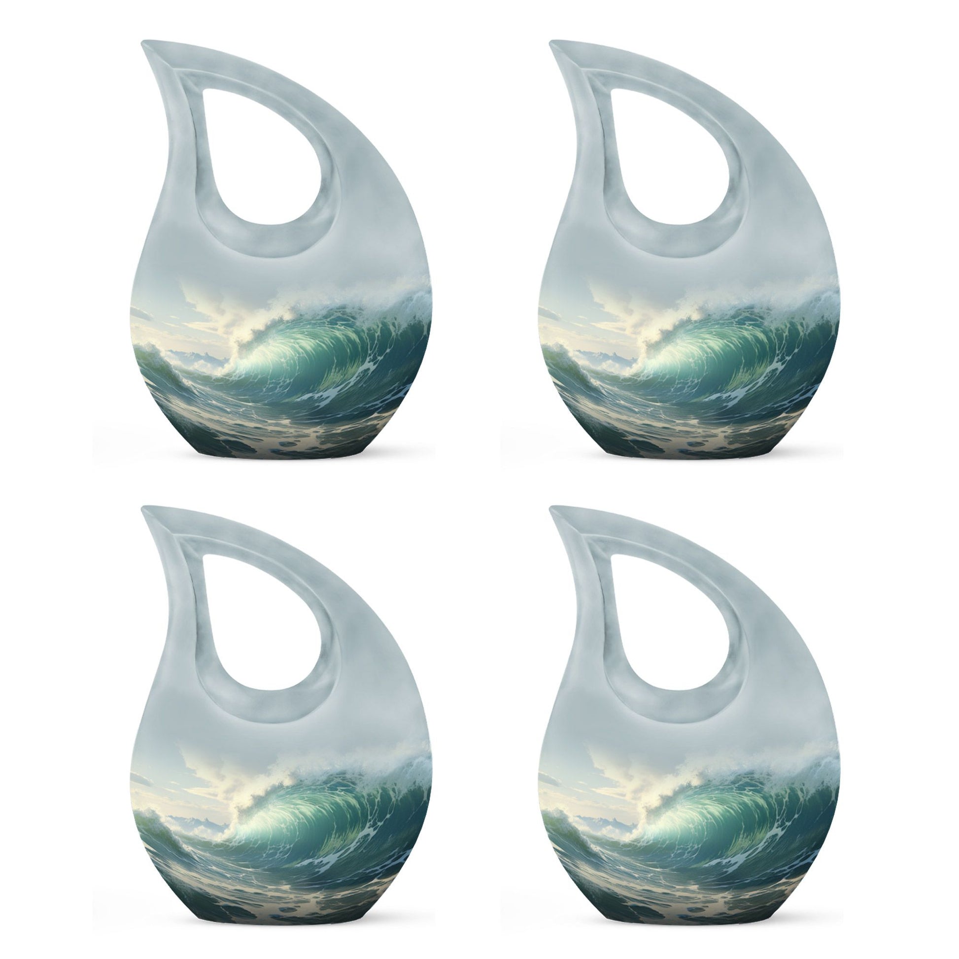 10-inch Wilderness Urn with Cross Drop design,