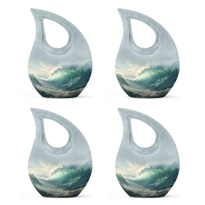 10-inch Wilderness Urn with Cross Drop design,