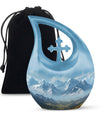 10-inch Wilderness Urn with Cross Drop