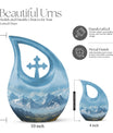 10-inch Wilderness Urn with Cross Drop