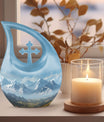 10-inch Wilderness Urn with Cross Drop