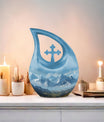 10-inch Wilderness Urn with Cross Drop