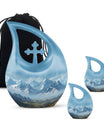 10-inch Wilderness Urn with Cross Drop