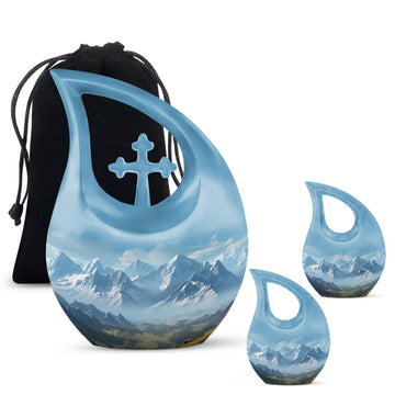 10 inch large Urn with 2 Keepsake 3 Inch Urns
