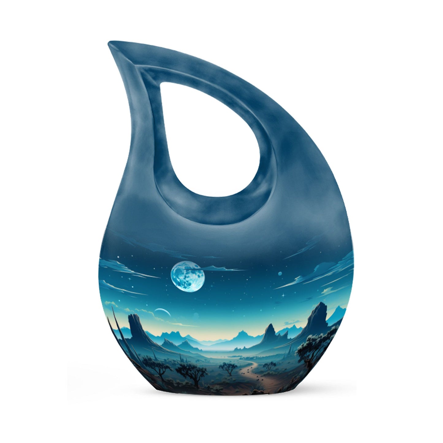 10 Inch Wilderness Urn with Cross Drop design