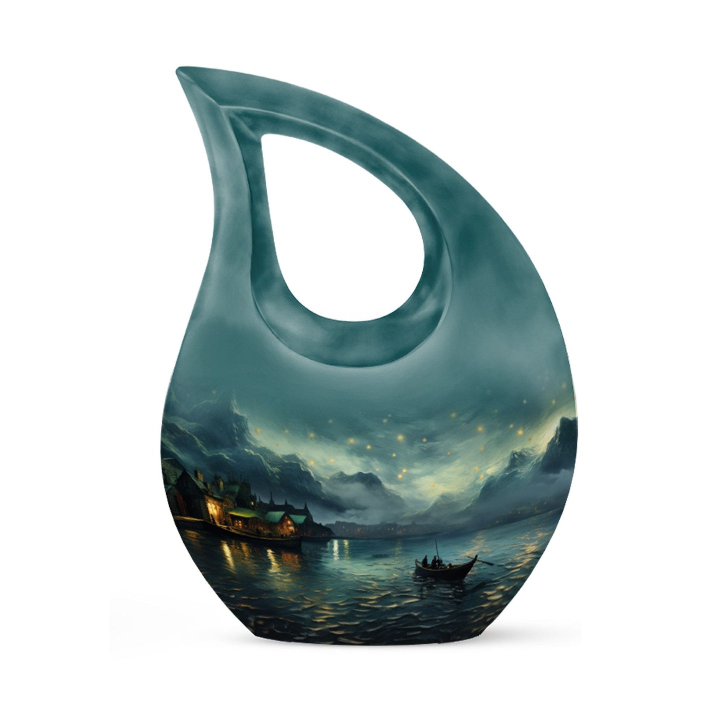 10-Inch Wilderness Urn with Cross Drop design