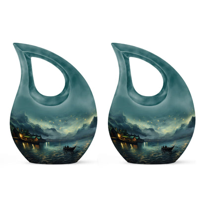 10-Inch Wilderness Urn with Cross Drop design