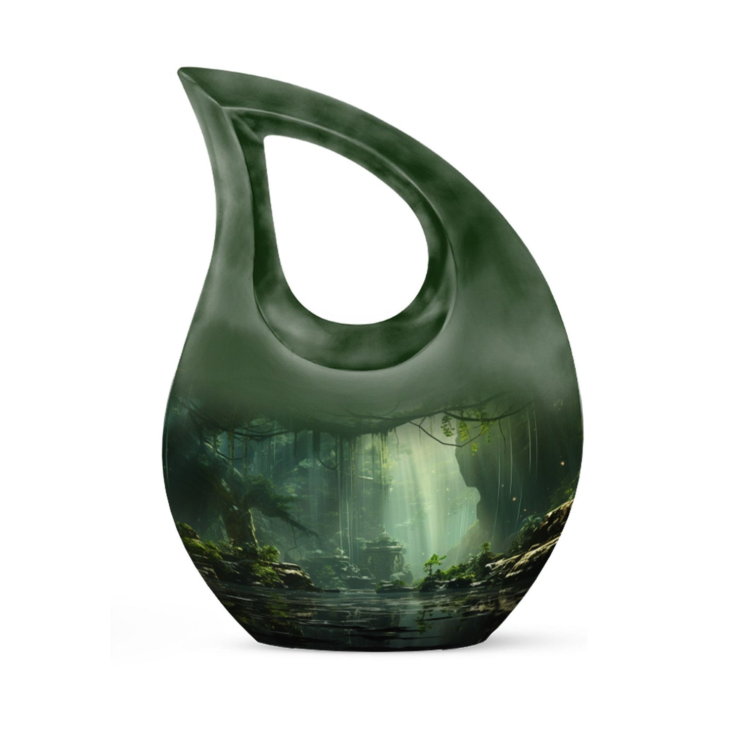 10-inch Wilderness Urn with Cross Drop design, 