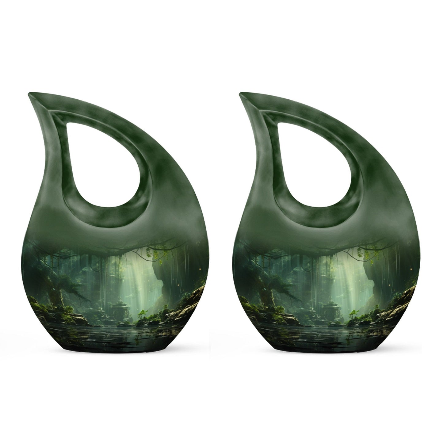 10-inch Wilderness Urn with Cross Drop design, 