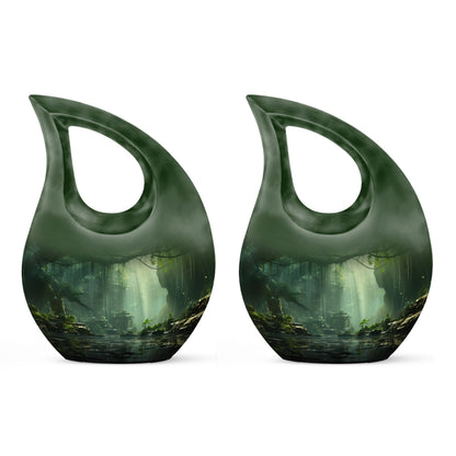 10-inch Wilderness Urn with Cross Drop design, 