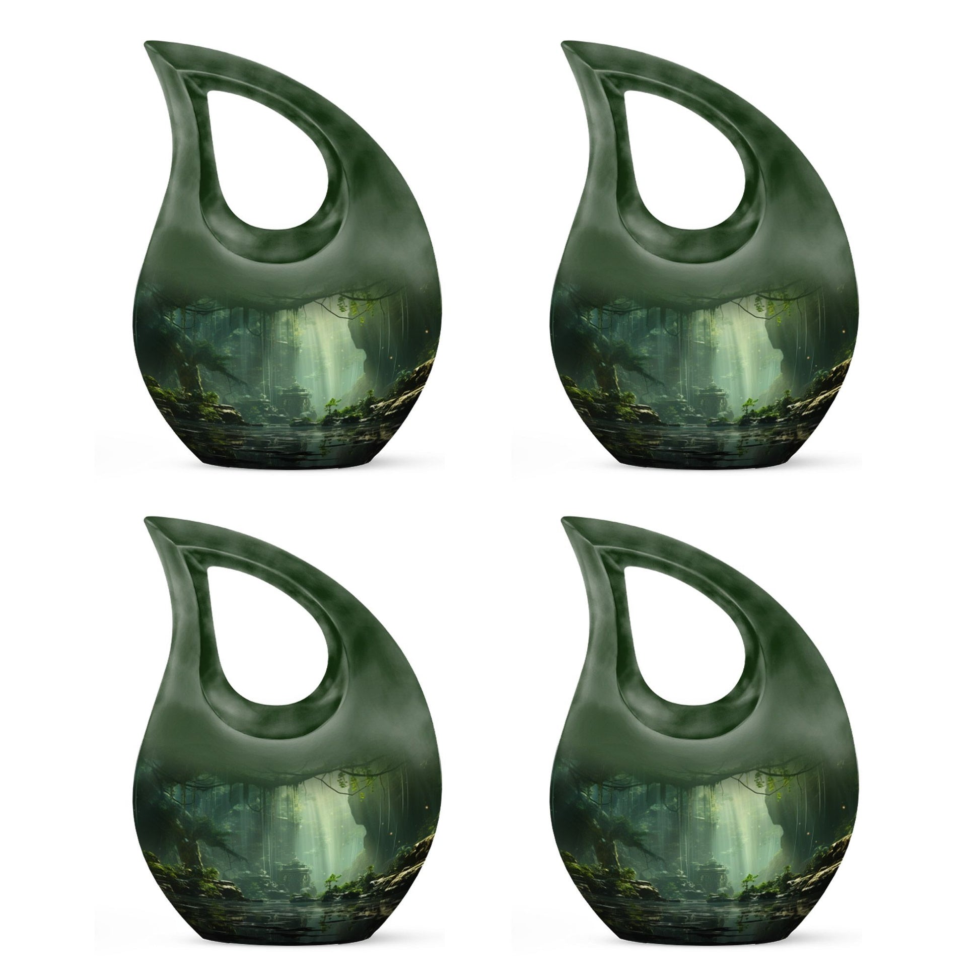 10-inch Wilderness Urn with Cross Drop design, 