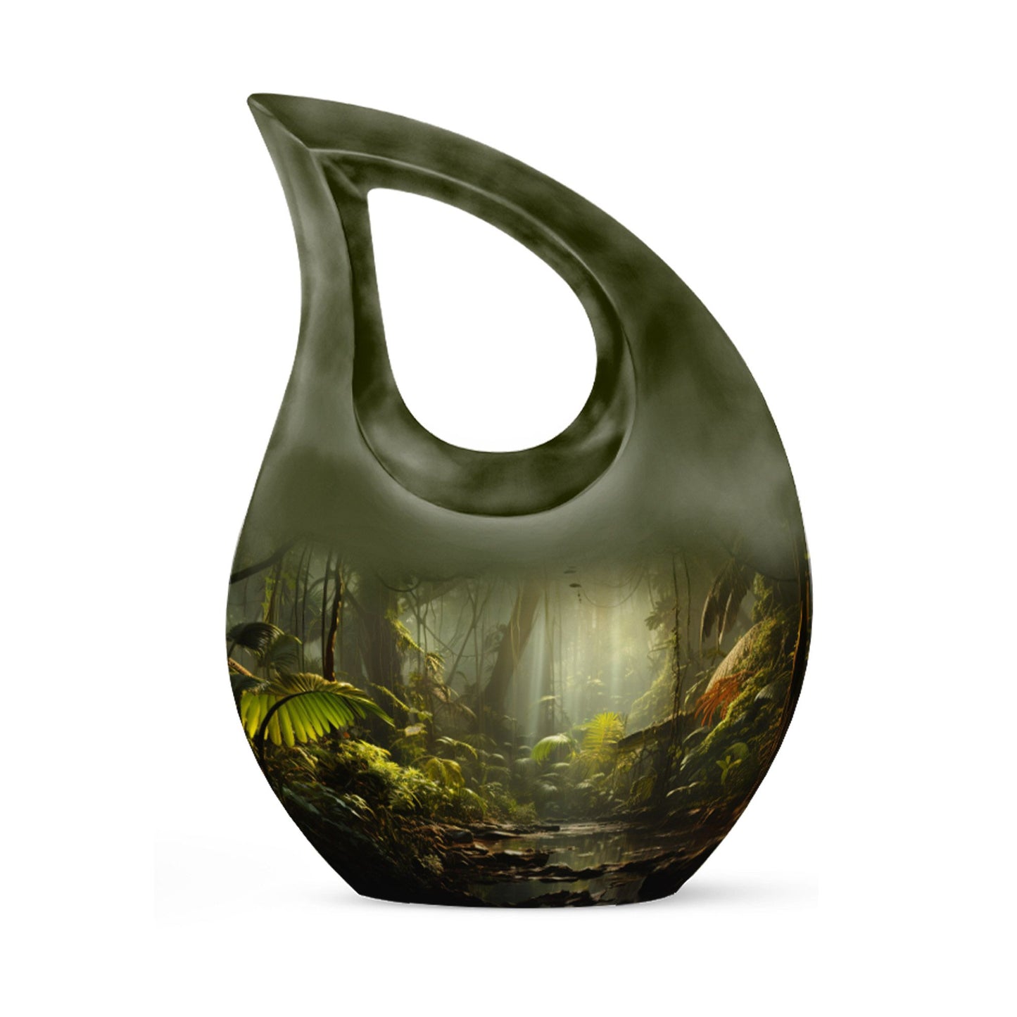 Wilderness Urn Cross Drop Design, 10-inch Burial Urn