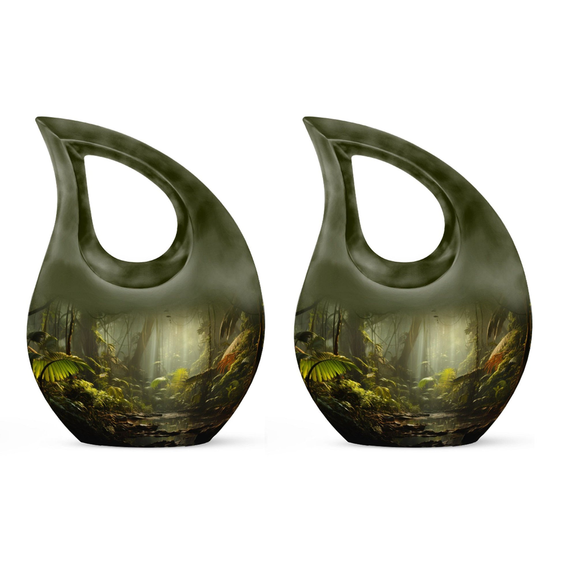 Wilderness Urn Cross Drop Design, 10-inch Burial Urn