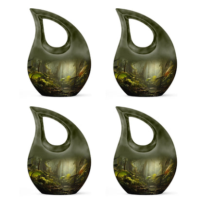 Wilderness Urn Cross Drop Design, 10-inch Burial Urn
