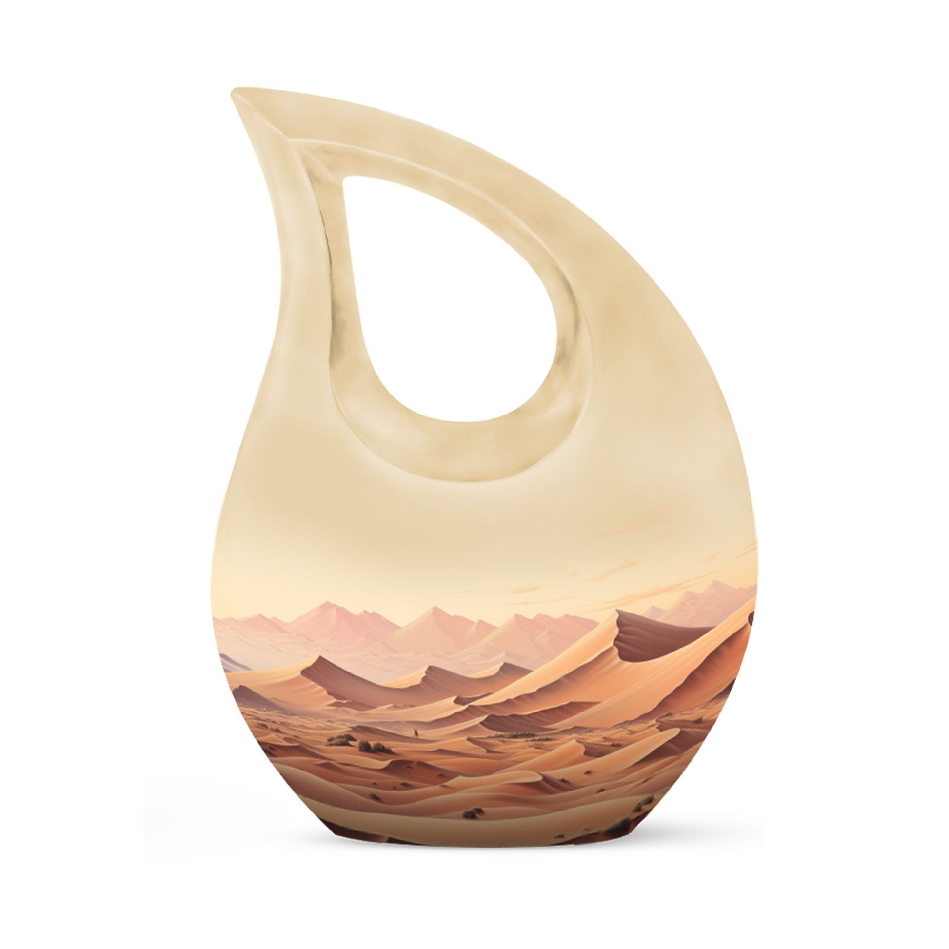 Cross drop designed Wilderness urn for men's ashes,