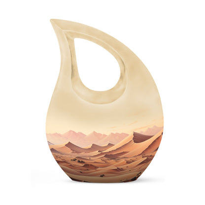 Cross drop designed Wilderness urn for men's ashes,
