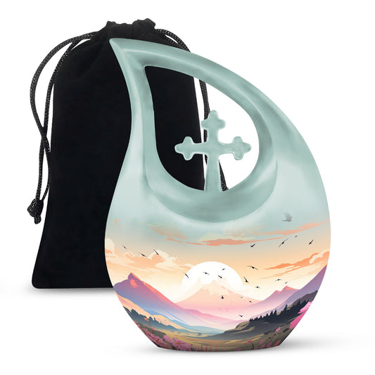 10-inch Wilderness Cross Drop Large Urn 