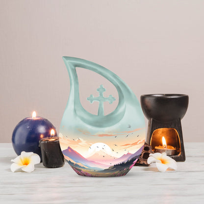 10-inch Wilderness Cross Drop Large Urn 