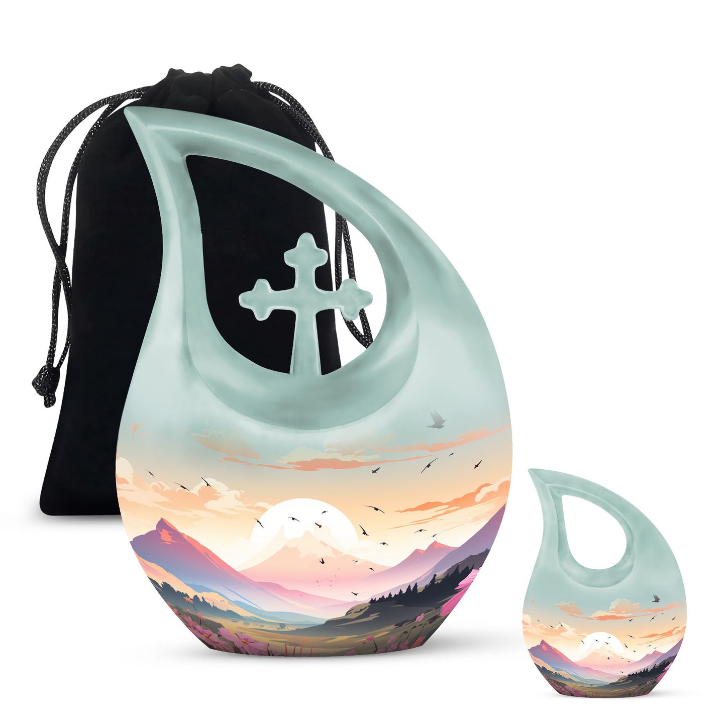 10-inch Wilderness Cross Drop Large Urn 