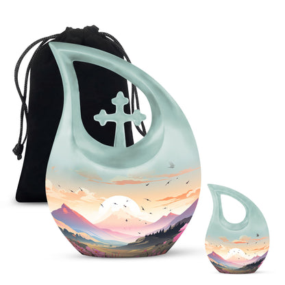 10-inch Wilderness Cross Drop Large Urn 