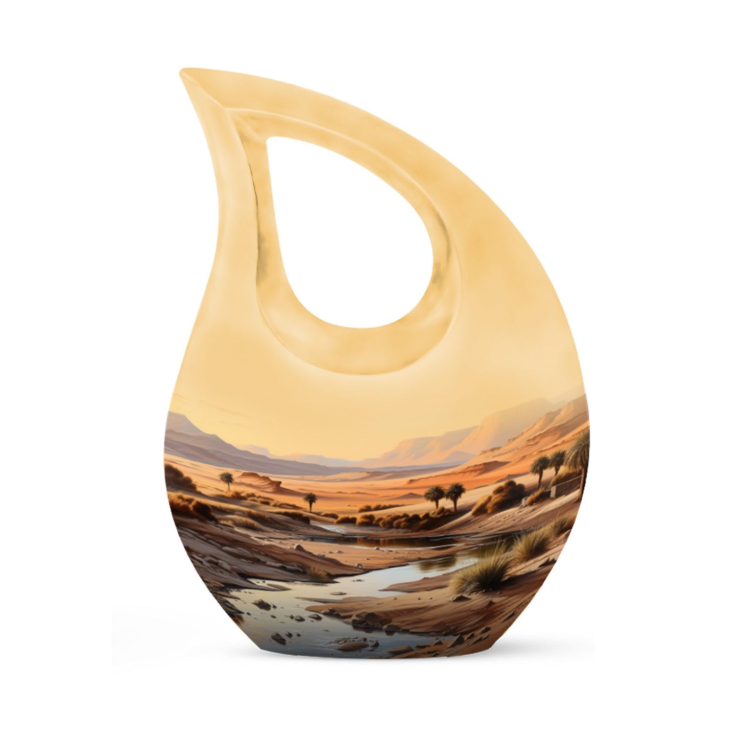 10 Inch Large Wilderness Urn with Cross Drop Design 